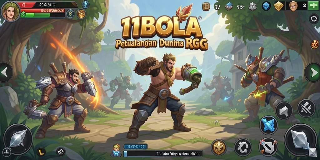 Tampilan gameplay menarik dari <strong>11BOLA</strong> yang menghadirkan petualangan RPG seru.