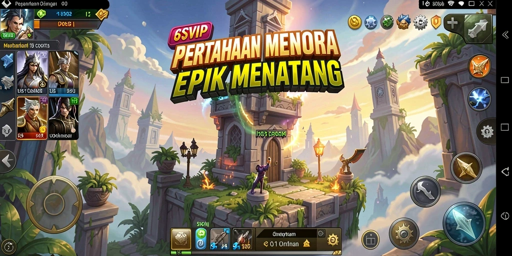 Screenshot gameplay menara pertahanan yang mendebarkan di 6SVIP.