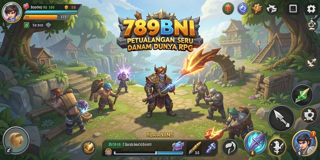 Tangkapan layar gameplay menunjukkan aksi seru dalam RPG 789BNI.