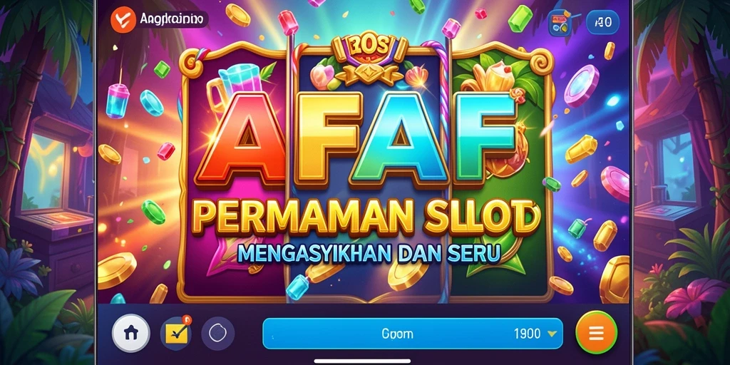 Screenshot gameplay AFAF yang menampilkan gulungan slot yang seru.