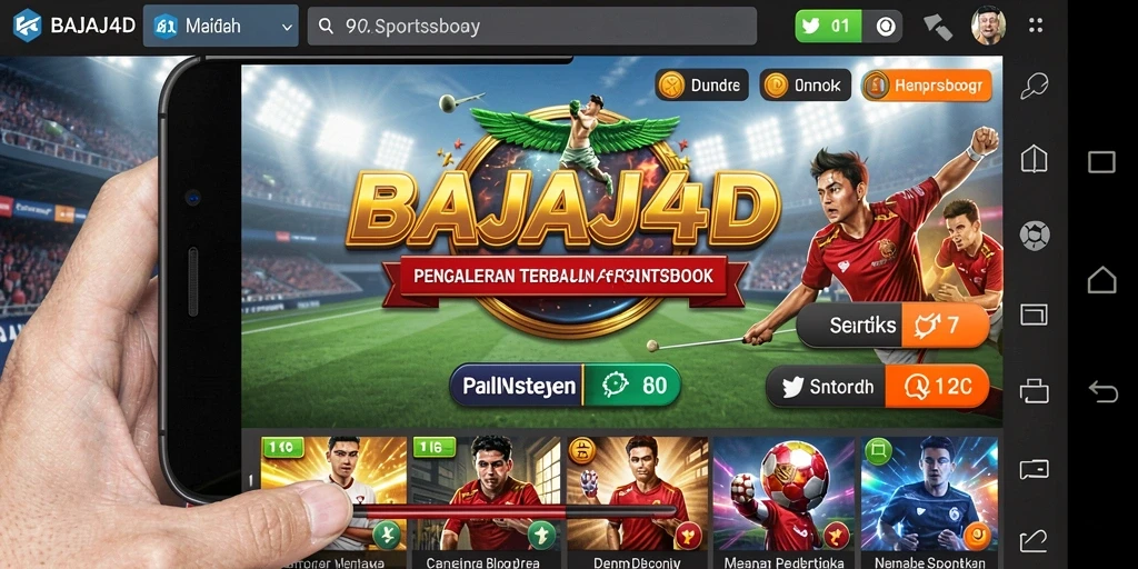 Tampilan antarmuka Sportsbook yang menarik dan informatif di BAJAJ4D.