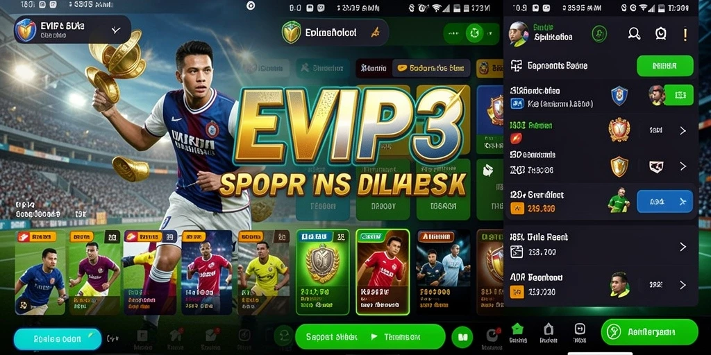 Tampilan gameplay taruhan dalam aplikasi EVIP3 yang interaktif.