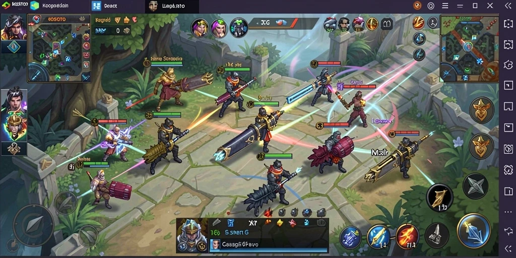 Tampilan gameplay seru di KOSTOTO dengan aksi strategi yang mendebarkan.