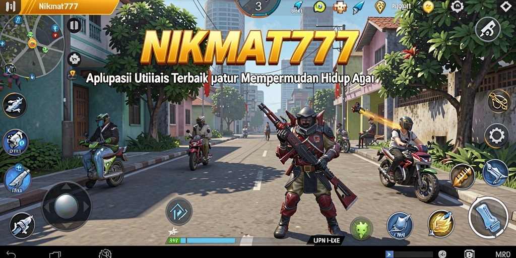 Screenshot utama NIKMAT777 menampilkan antarmuka aplikasi Utility yang menarik.
