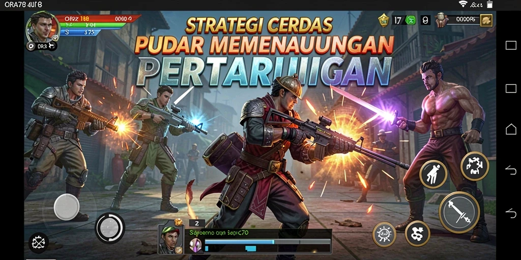 Screenshot dari gameplay ORA78 yang menunjukkan aksi strategi yang intens.