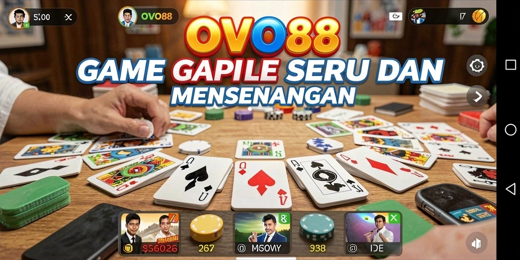 Tampilan gameplay OVO88 yang seru dan menantang dalam permainan Gaple.