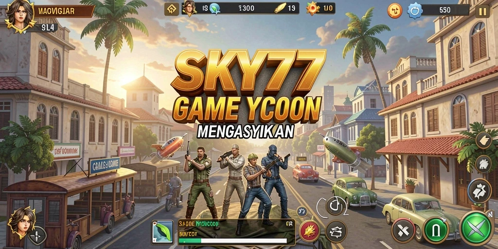 Tampilan gameplay <strong>SKY77</strong> yang seru di dunia bisnis.
