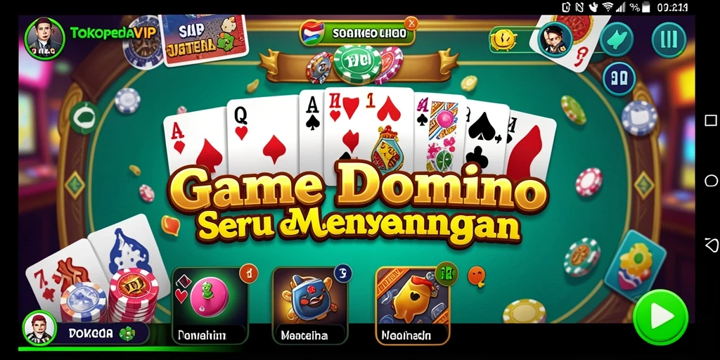 Screenshot dari gameplay seru TOKOPEDIAVIP di Domino.