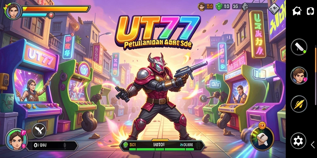 Tampilan gameplay seru dalam UT77 dengan grafis menawan.
